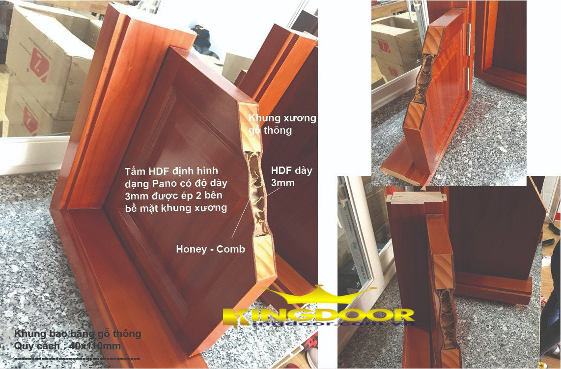 Cửa gỗ công nghiệp HDF Veneer
