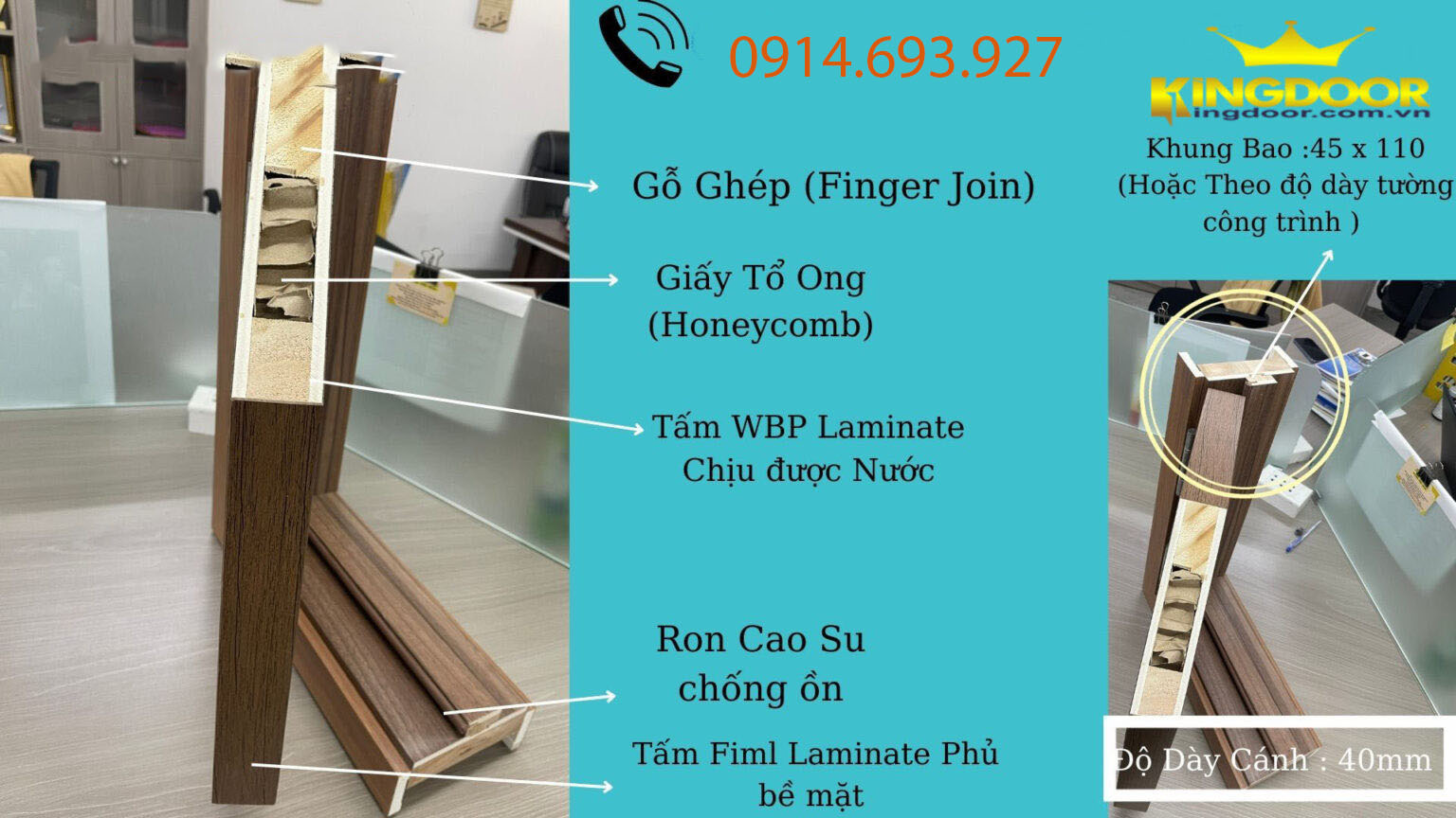 Cửa MDF phủ WBP laminate 2023